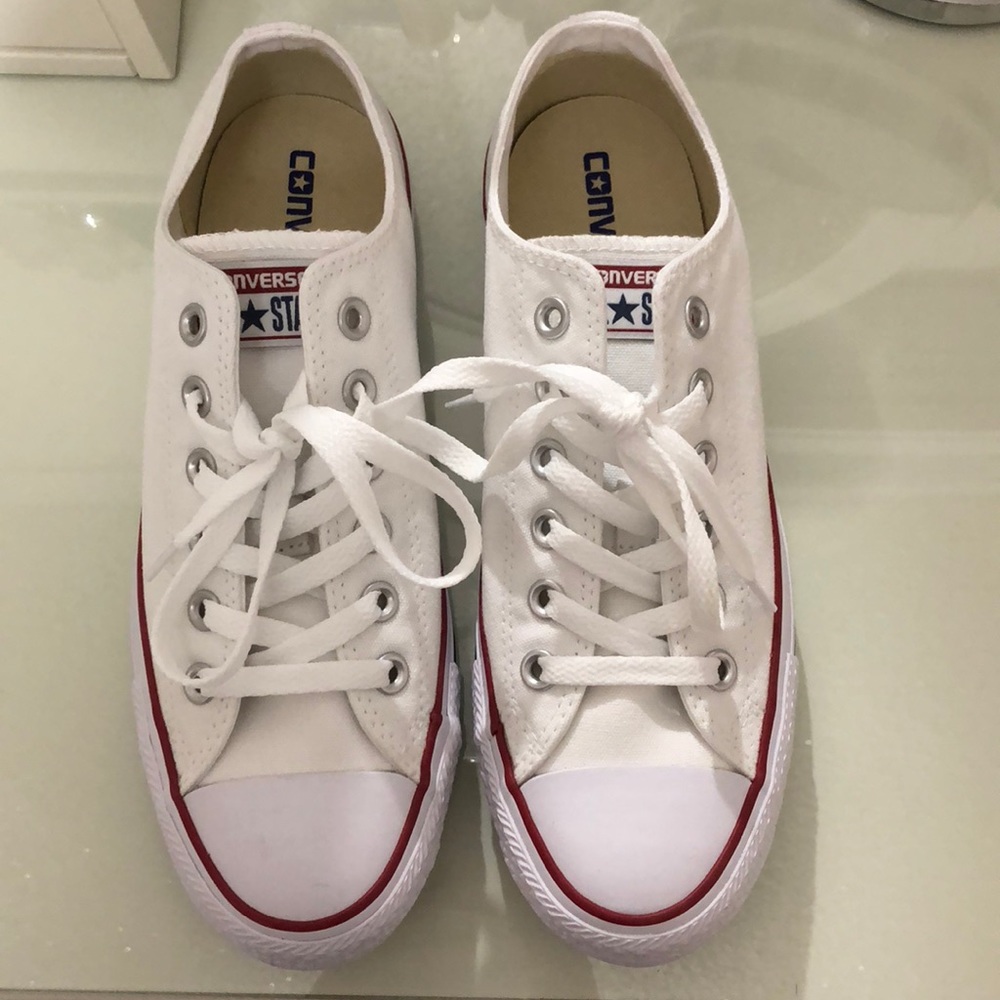 Converse all star white low top
